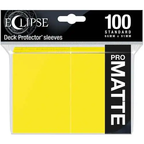 Ultra Pro Card Supplies Eclipse Pro-Matte Lemon Yellow Standard Card Sleeves [100 Count, Version 2]