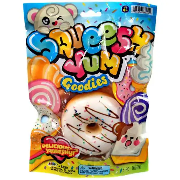 Squeesh Yum Goodies Donut Fluffs Squeeze Toy [RANDOM Color]