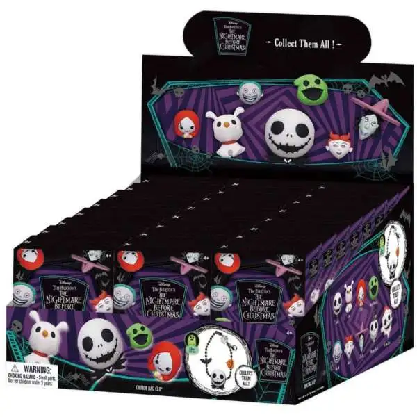 The Nightmare Before Christmas 3D Charm Clip NBX Mystery Box [24 Packs]
