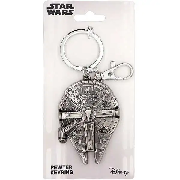 Star Wars Millennium Falcon Pewter Metal Keychain