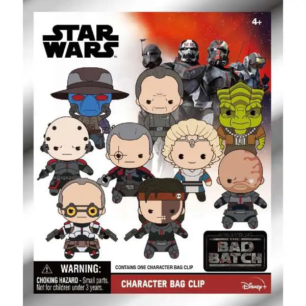 Star Wars 3D Figural Foam Bag Clip The Bad Batch Mystery Pack [1 RANDOM Figure]