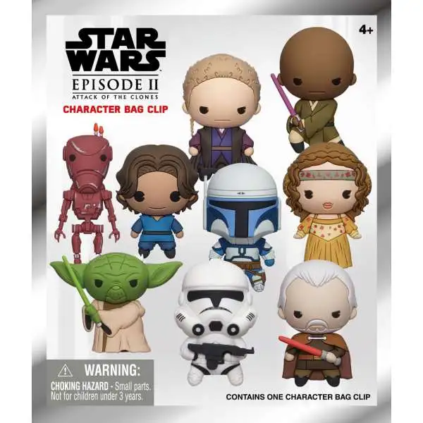 Star Wars 3D Figural Foam Bag Clip Episode II Attack of the Clones Mystery Pack [1 RANDOM Figure]