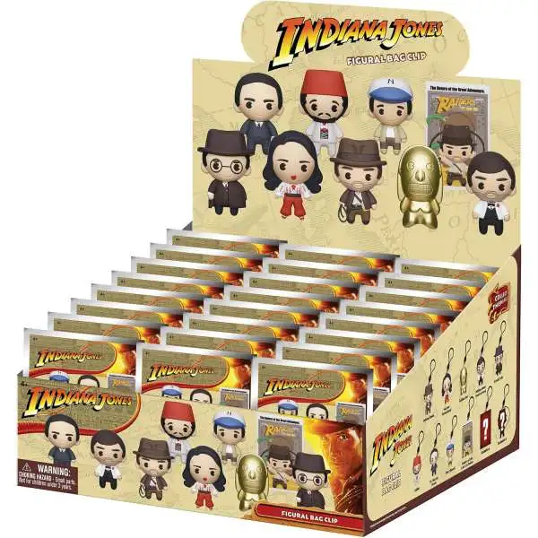Disney 3D Figural Keyring Indiana Jones Mystery Box [24 Packs]