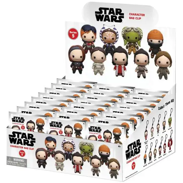 3D Figural Foam Bag Clip Star Wars Series 5 Mystery Box [24 Packs]