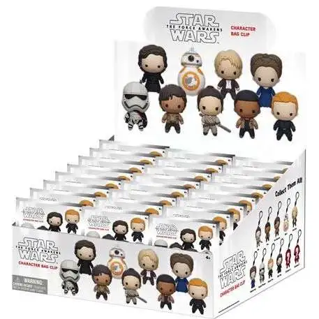 Star Wars 3D Figural Foam Bag Clip The Force Awakens Mystery Box [24 Packs]