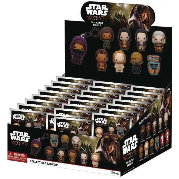 Star Wars 3D Figural Foam Bag Clip The Acolyte Mystery Box [24 Packs]