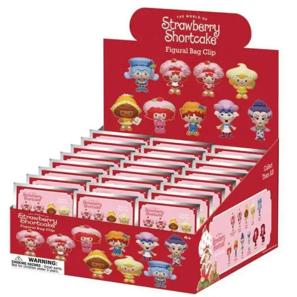 3D Figural Foam Bag Clip Strawberry Shortcake Series 1 Mystery Box [24 Packs]