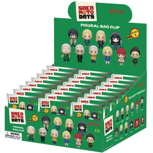 3D Figural Bag Clip Sakamoto Series 1 Mystery Box [24 Packs]