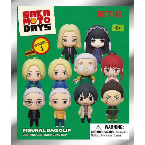 3D Figural Bag Clip Sakamoto Series 1 Mystery Pack [1 RANDOM Figure]