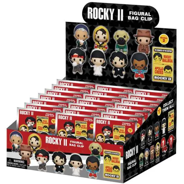 3D Figural Bag Clip Rocky II Mystery Box [24 Packs]