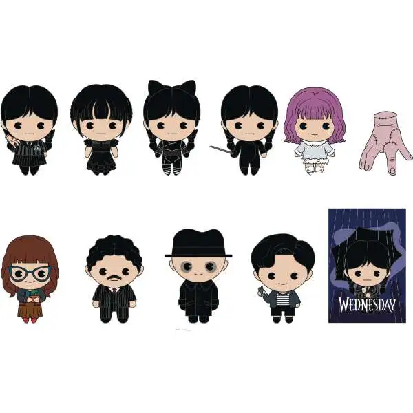 3D Figural Bag Clip Wednesday Series 2 Mystery Box [24 Packs]