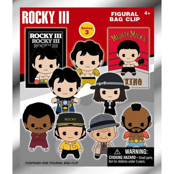 3D Figural Bag Clip Rocky III Mystery Pack [1 RANDOM Figure]