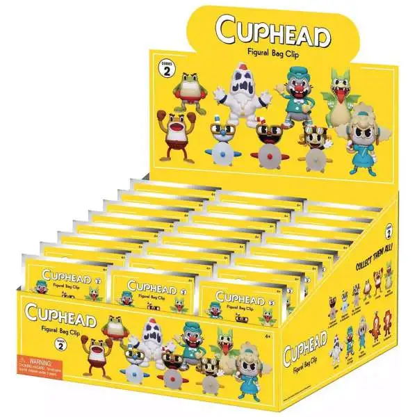 3D Figural Foam Bag Clip Cuphead Series 2 Mystery Box [24 Packs]
