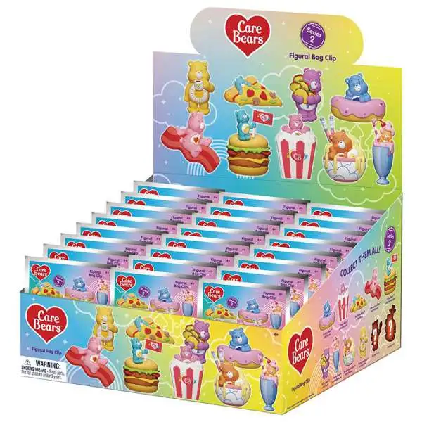 3D Figural Foam Bag Clip Care Bears Series 2 Mystery Box [24 Packs]