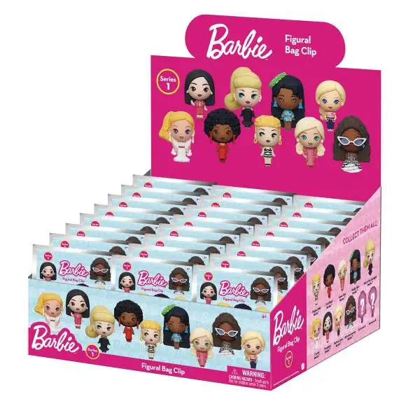 3D Figural Foam Bag Clip Barbie Series 1 Mystery Box [24 Packs]