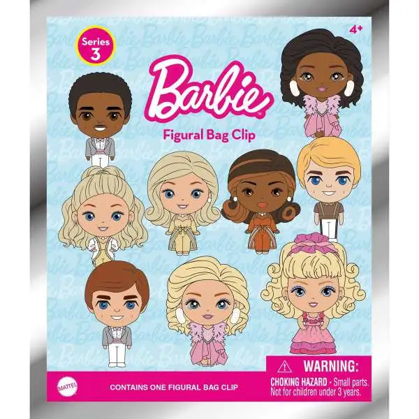 3D Figural Foam Bag Clip Barbie Series 3 Mystery Pack [1 RANDOM Figure]