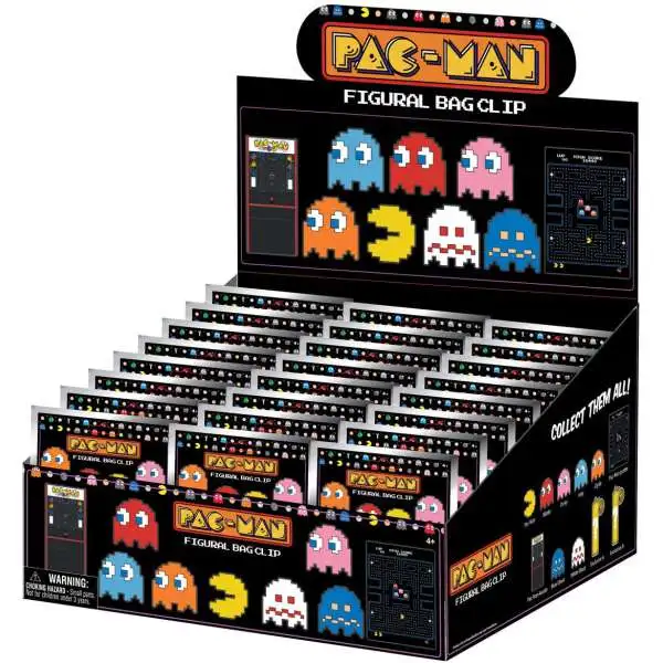 3D Figural Foam Bag Clip Pac-Man Series 1 Mystery Box [24 Packs]