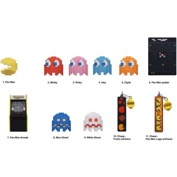 3D Figural Foam Bag Clip Pac-Man Series 1 Mystery Pack [1 RANDOM Figure]