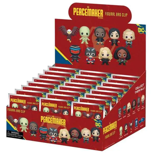 DC 3D Figural Foam Bag Clip Peacemaker Series 1 Mystery Box [24 Packs]