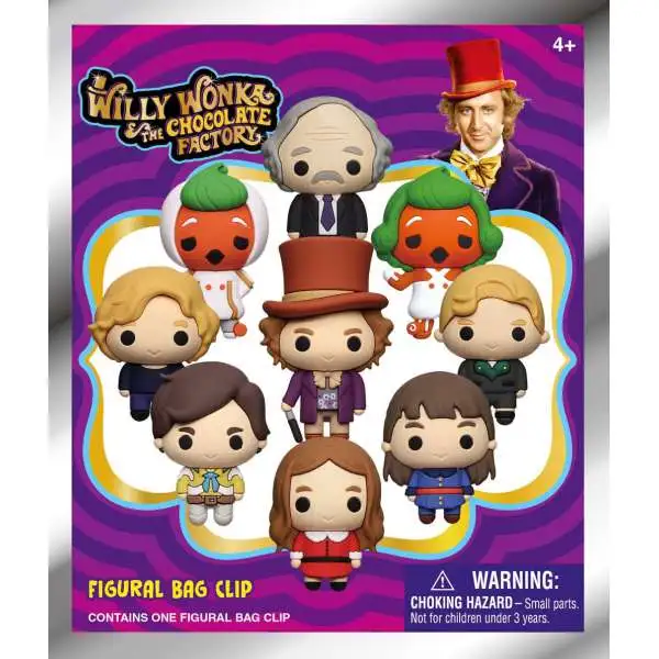 3D Figural Bag Clip Willy Wonka & The Chocolate Factory Mystery Pack [1 RANDOM Figure]