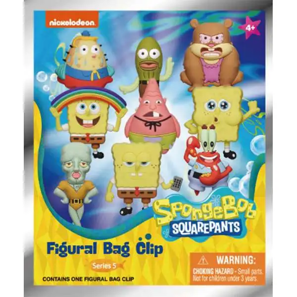 Nickelodeon 3D Figural Foam Bag Clip Series 5 Spongebob