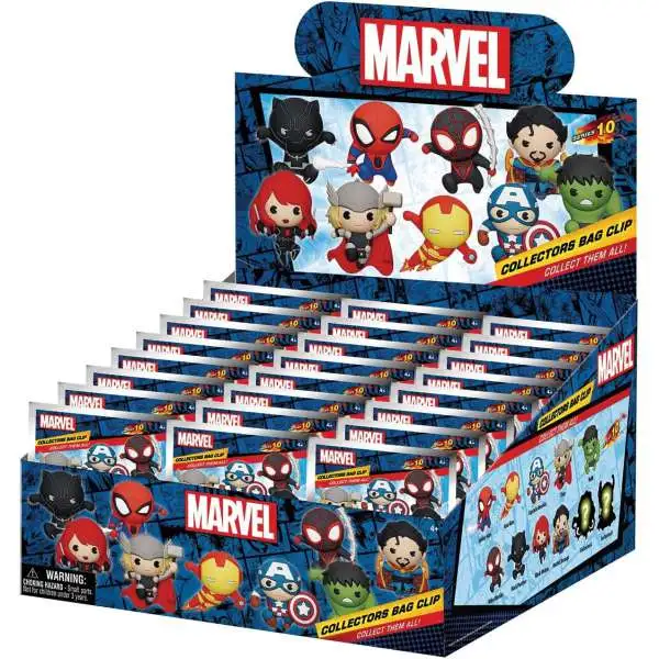 3D Figural Keyring Marvel Classic Series 10 Mystery Box [24 Packs]