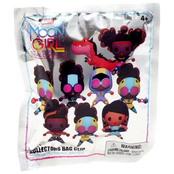 Marvel 3D Figural Foam Bag Clip Moon Girl & Devil Dinosaur Mystery Pack