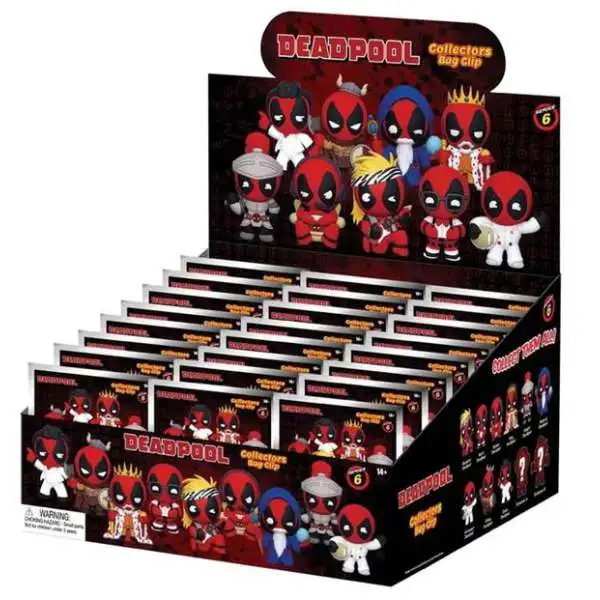Marvel 3D Figural Keyring Deadpool Series 6 Mystery Box [24 Packs]
