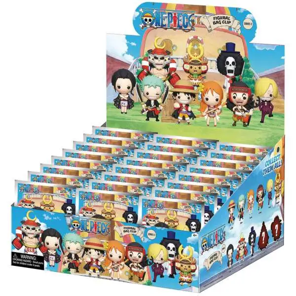 3D Figural Keyring Series 2 One Piece Mystery Box [24 Packs]