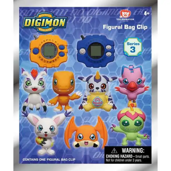 3D Figural Keyring Digimon Series 3 Mystery Pack [1 RANDOM Figure]