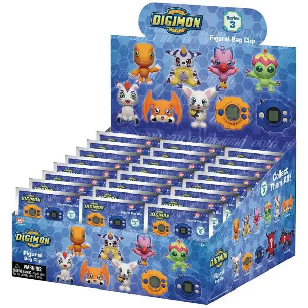 3D Figural Keyring Digimon Series 3 Mystery Box [24 Packs]