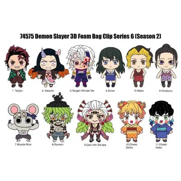 3D Figural Keyring Demon Slayer Series 6 Mystery Pack [1 RANDOM Figure]