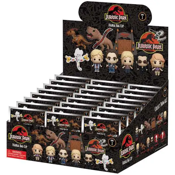 3D Figural Foam Bag Clip Series 2 Jurassic Park Mystery Box [24 Packs]