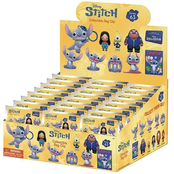 3D Figural Foam Bag Clip Lilo & Stitch 2025 Series 1 Mystery Box [24 Packs]