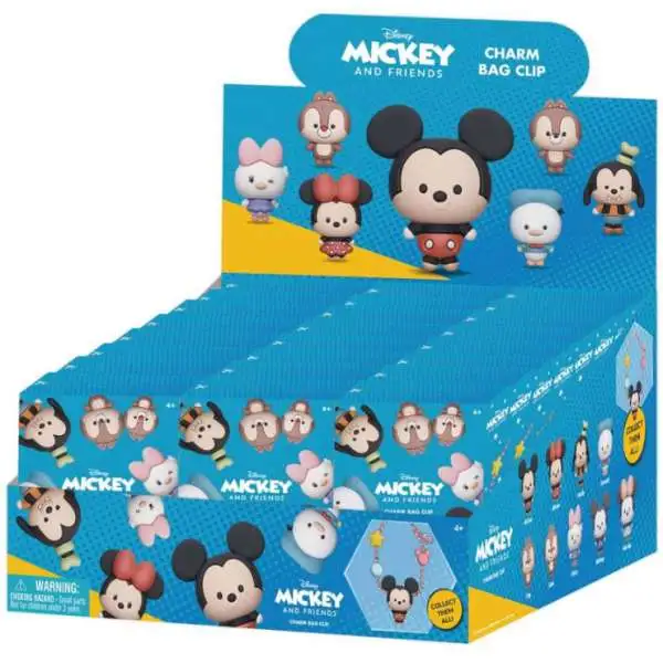 Disney Mickey & Friends Series 1 Charm Bag Clip Mystery Box [24 Packs]