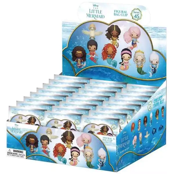 Disney 3D Figural Keyring Series 45 The Little Mermaid Mystery Box [24 Packs]