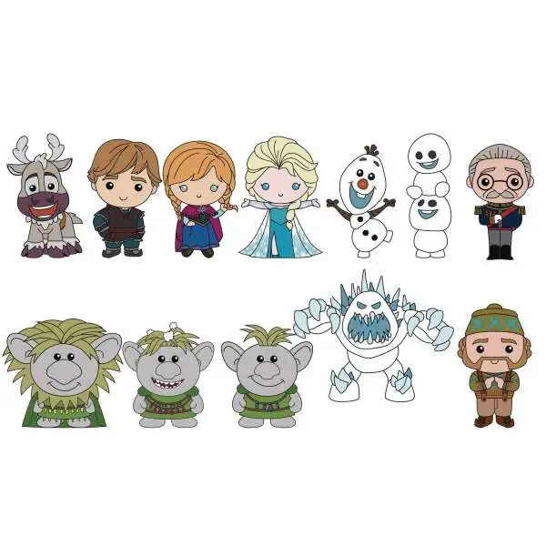Disney 3D Figural Foam Bag Clip Frozen 10 Year Anniversary Mystery Pack [1 RANDOM Figure]