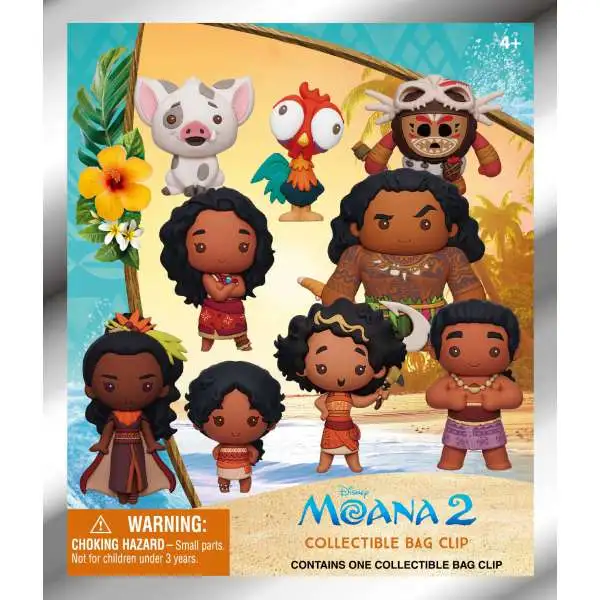 Disney 3D Figural Foam Bag Clip Moana 2 Series 1 Mystery Pack [1 RANDOM Figure]