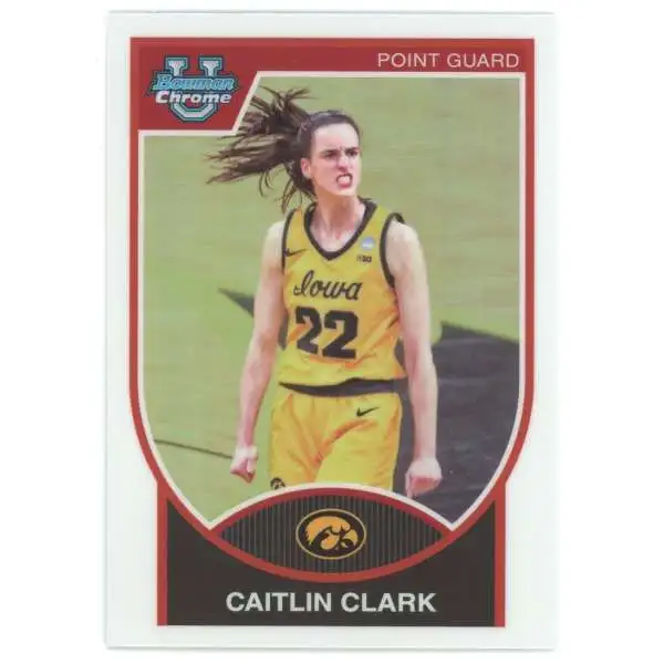 WNBA 2023-24 Bowman Chrome University Throwback Caitlin Clark #07B-22