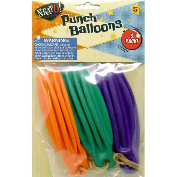 NeatO! Classics Punch Balloons 3-Pack [RANDOM Colors]