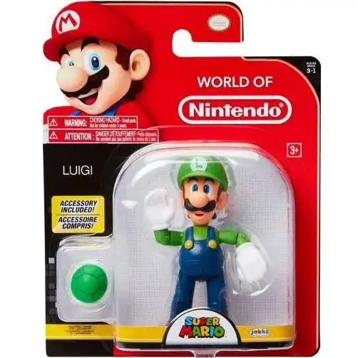 World of Nintendo Wave 13 Luigi with Koopa Shell Action Figure