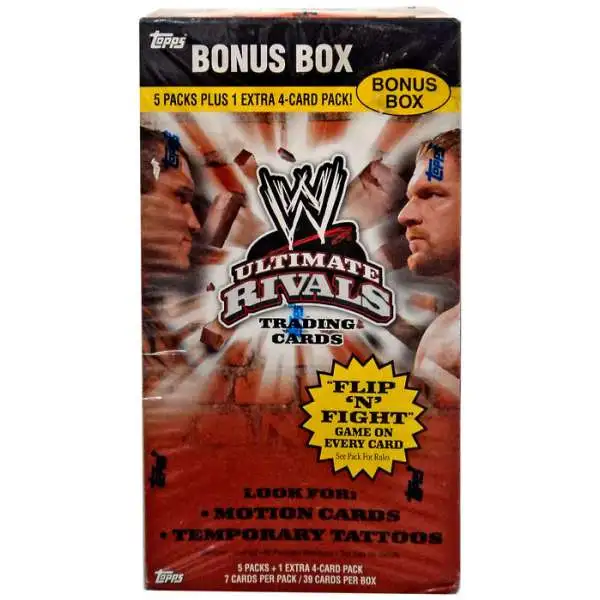 WWE Wrestling Topps Ultimate Rivals Trading Card BONUS Box [5 Packs Plus 1 Extra 4-Card Pack]