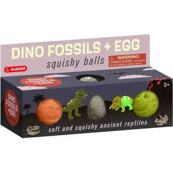Dino Fossils + Egg Squishy Balls