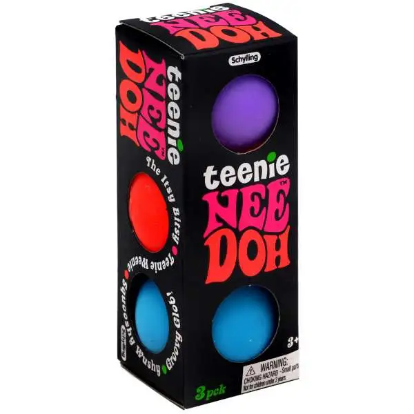 NeeDoh The Groovy Glob PURPLE, ORANGE & BLUE 1.5-Inch Small Stress Ball 3-Pack