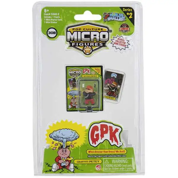 World's Smallest Garbage Pail Kids GPK Series 2 Graffiti Petey Micro Figure