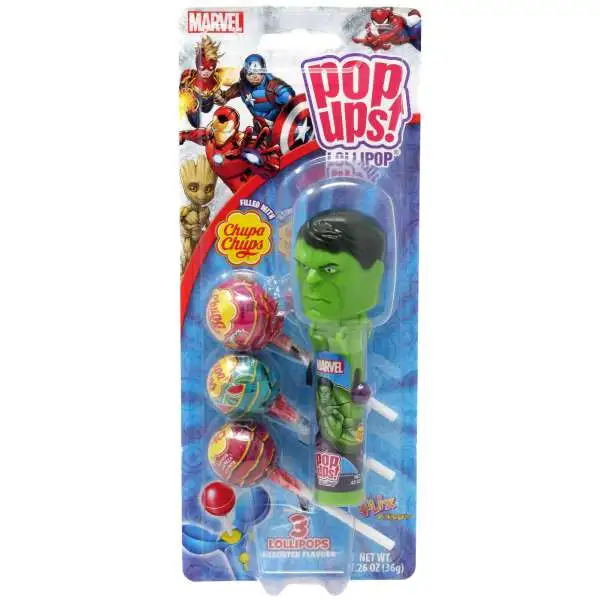 Marvel Pop Ups! Chupa Chups Hulk Lollipop [Includes 3 Lollipops!]