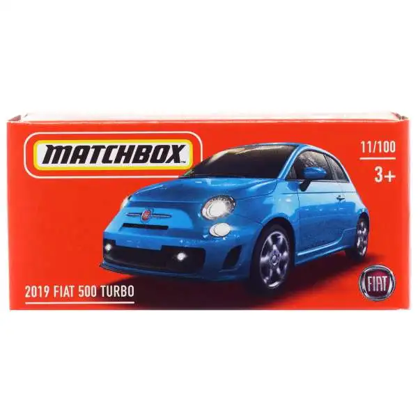 Matchbox Power Grabs 2019 Fiat 500 Turbo Diecast Car #11/100