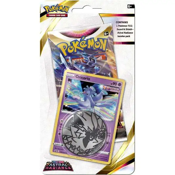 Pokemon Sword & Shield Astral Radiance Oricorio Checklane BLISTER Pack [Booster Pack, Promo Card & Coin]