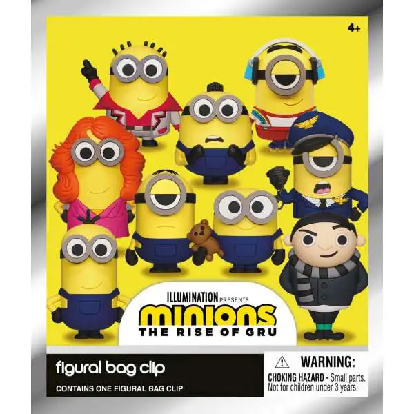 Despicable Me 3D Figural Bag Clip Minions: The Rise of Gru Mystery Pack [1 RANDOM Figure]