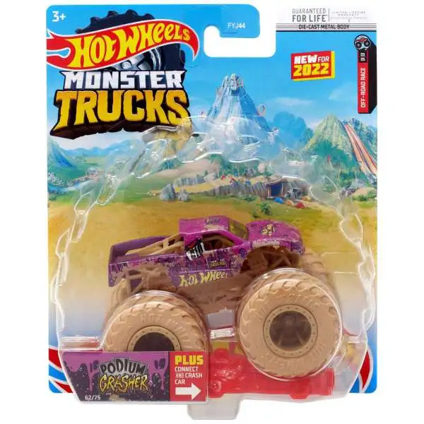 Hot Wheels Monster Trucks Off-Road Race Podium Crasher Diecast Car [Damaged Package]